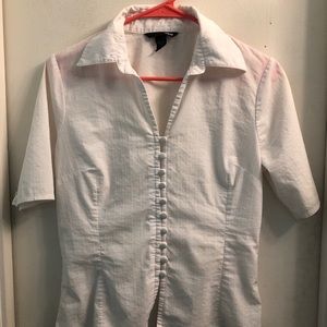 H&M White Blouse with Buttons on front